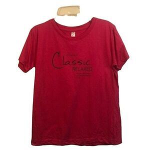 LAT Apparel Classic Relaxed Fit‎ Red T-Shirt Womens Size M